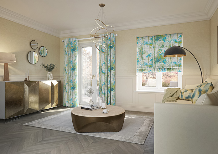 Silver Birch, Larkspur - Twist&Fit Roman Blind - Image 7